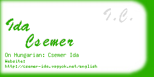 ida csemer business card